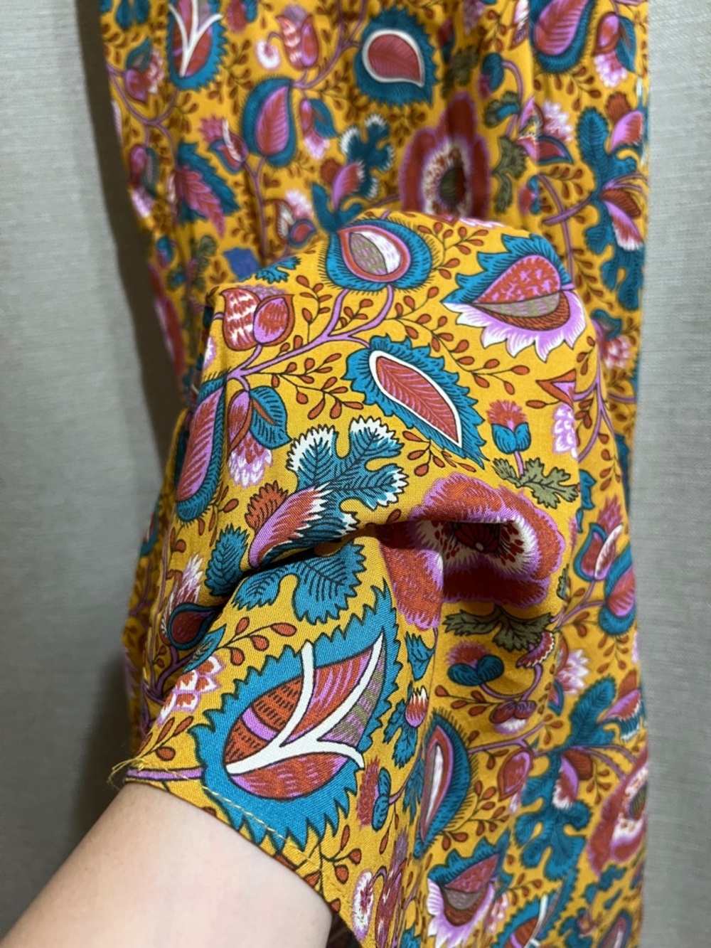 House of Harlow 1960 x Nicole Richie Floral Bohemian Ruffle Maxi Dress Pockets - Picture 6 of 10